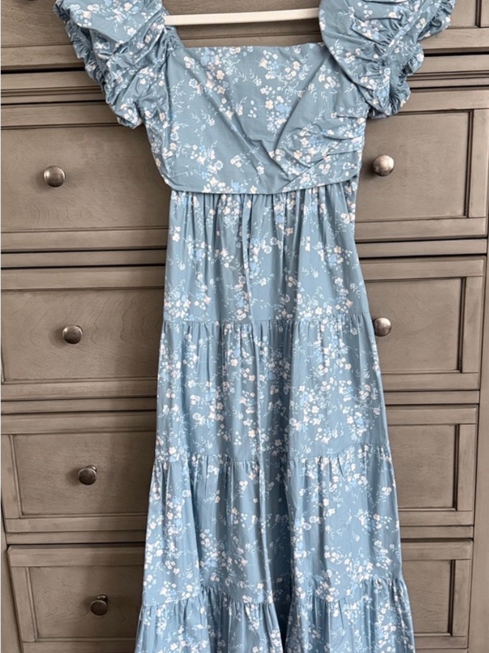 Altar'd State Blue Floral Maxi Dress